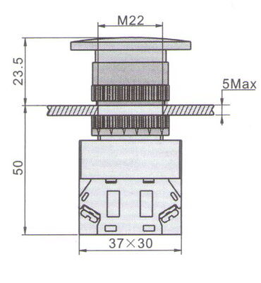 1PC NEW Emergency stop 22MM Mushroom Push Button