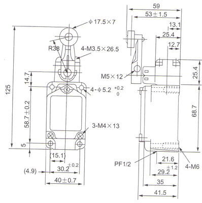 ONE WLCA2-2 Limit switch AC 250V 10A TZ-5104