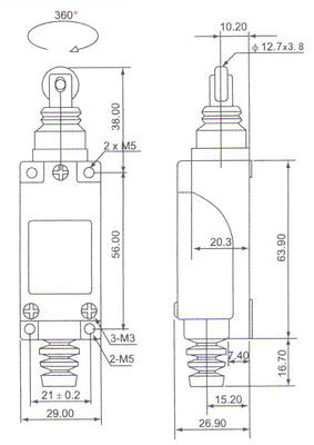 1PC NEW TZ-8112 LIMIT SWITCH 240V 5A LIMITED SWITCH FITS ME-8112 XCE102