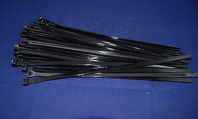 LOT OF 100PCS 11 5/8“ UL Approved UV Black Nylon Cable Ties Nylon 66