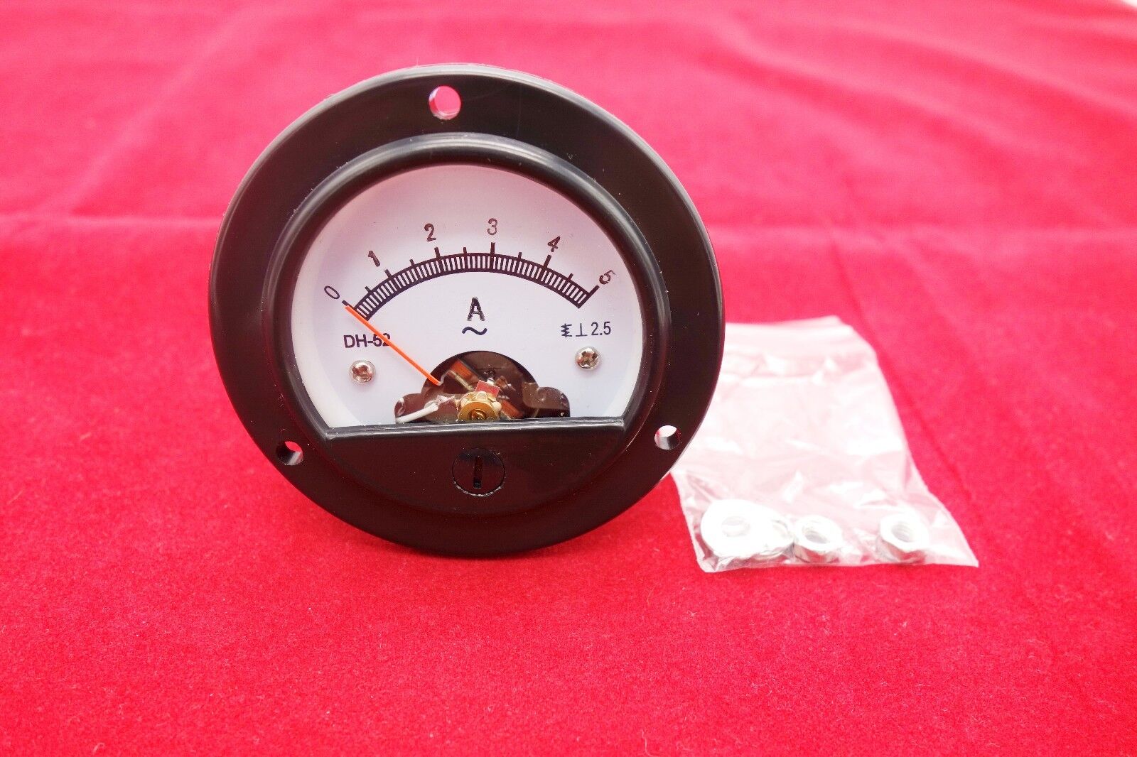 1pc AC 0-5A Round Analog Ammeter Panel AMP Current Meter Dia. 66.4mm DH52