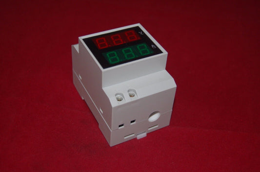 Din rail LED voltmeter ammeter voltage current meter AC 80-300V,0.1-99.9A