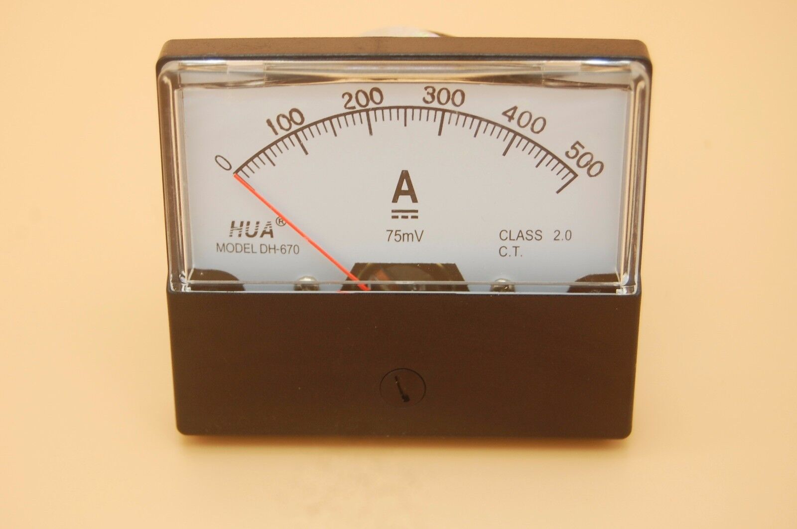 1PC DC 0-500A Analog Ammeter Panel AMP Current Meter 60*70MM with 75mV Shunt