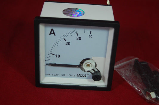 AC 0-30A Analog 72X72 Ammeter Analogue Panel meter 30A Directly connnected