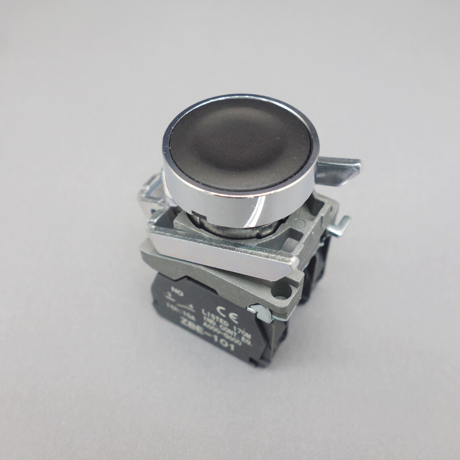1PC 22MM Metal PUSHBUTTON SWITCH FITS XB4BA25 BLACK 1NC/1NO