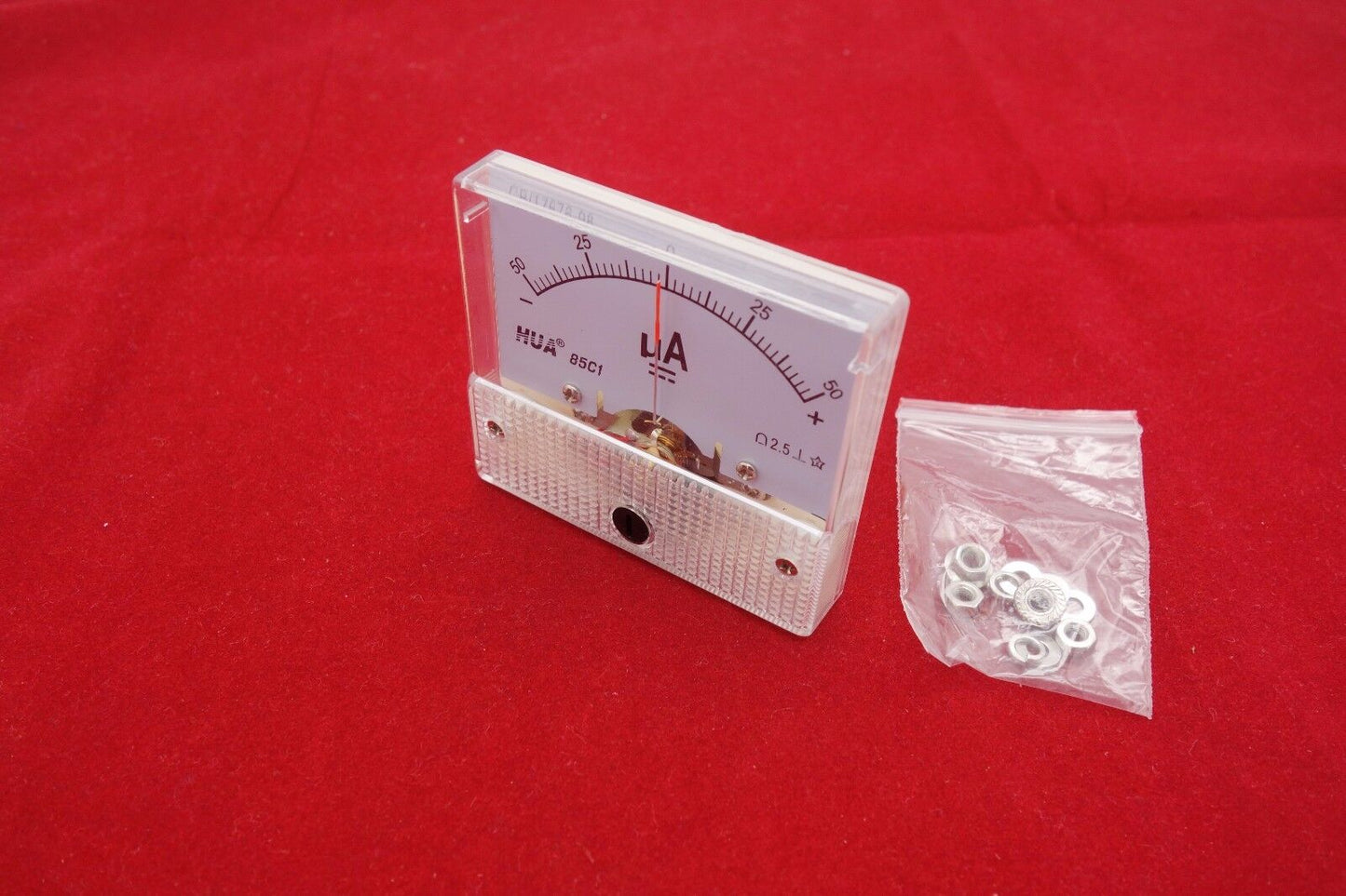 DC Minus Zero Plus -50uA-+50uA Analog 85C1 Analogue Ammeter AMP Panel meter