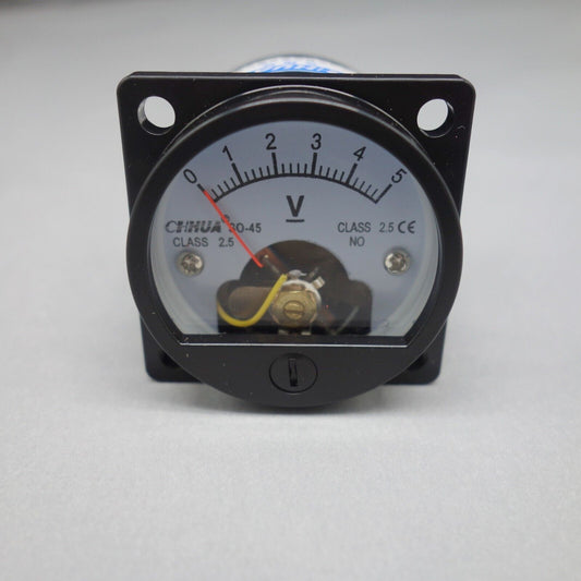 DC 0-5V Analog Voltmeter Analogue Voltage panel meter SO45 directly Connect