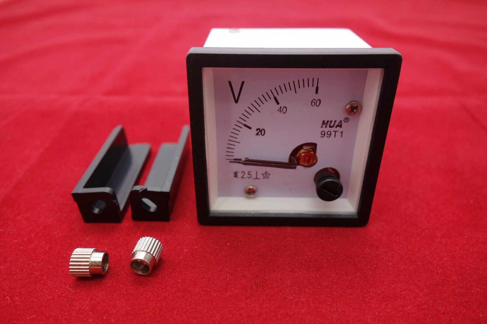 DC 0-60V Analog 48X48mm Voltage Analogue Panel meter 99T1 Directly connnected