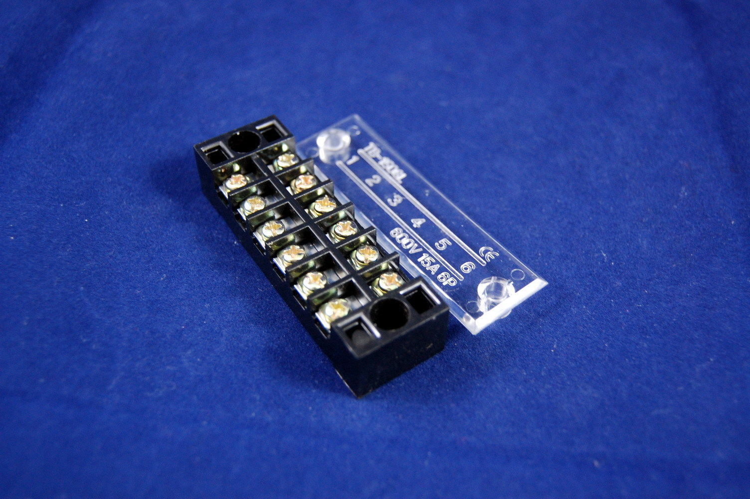 Lot of 10pcs 6 Position 15A 600V Barrier Dual Row Terminal Block/Strip w/Cover