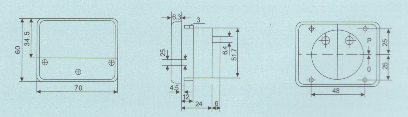 1PC 0-1800 Rpm Panel meter Size 60*70mm 30V DC Class 2.5 F.S 1mA