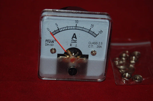 1PC AC 20A Analog Ammeter Panel AMP Current Meter 50*50mm 0-20A