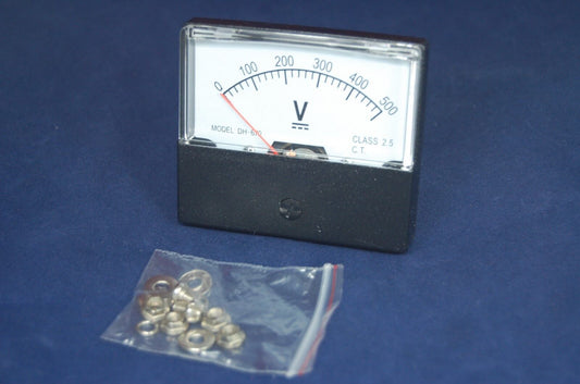 1PC DC 0-500V Analog Voltmeter Analogue Voltage Panel meter 60*70mm
