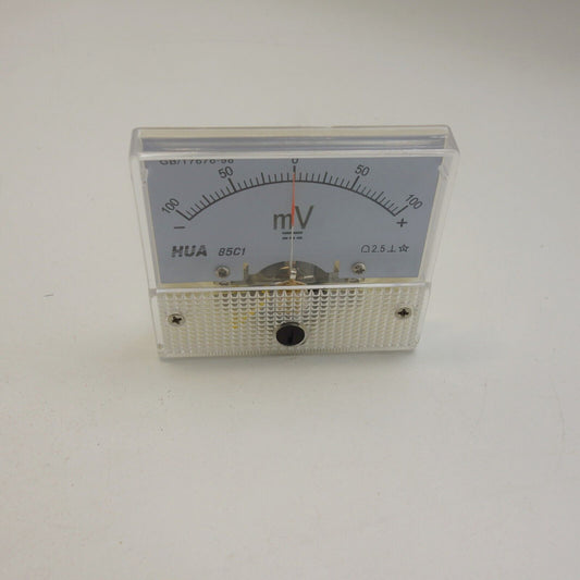 DC Minus Zero Plus -100mV - 0 -+100mV Analog 85C1 Voltage Analogue Panel meter