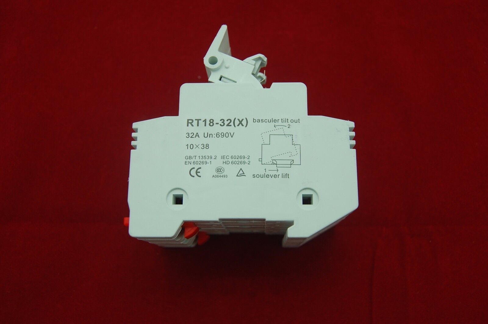 1PC 3 Pole Din Rail Mounting RT18-32 Fuse Holder for 10x38MM Fuse link