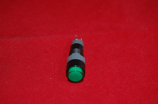 2PCS 10MM GREEN  ROUND  Momentary PUSH BUTTON LED ILLUMINATED 12V DC/AC 5 PINS