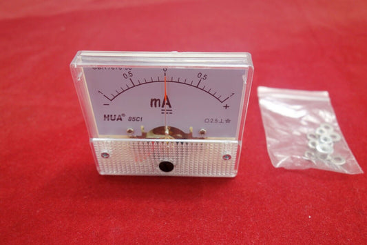 1pc DC Minus Zero Plus -1mA - +1mA Analog 85C1 Analogue Ammeter AMP Panel meter