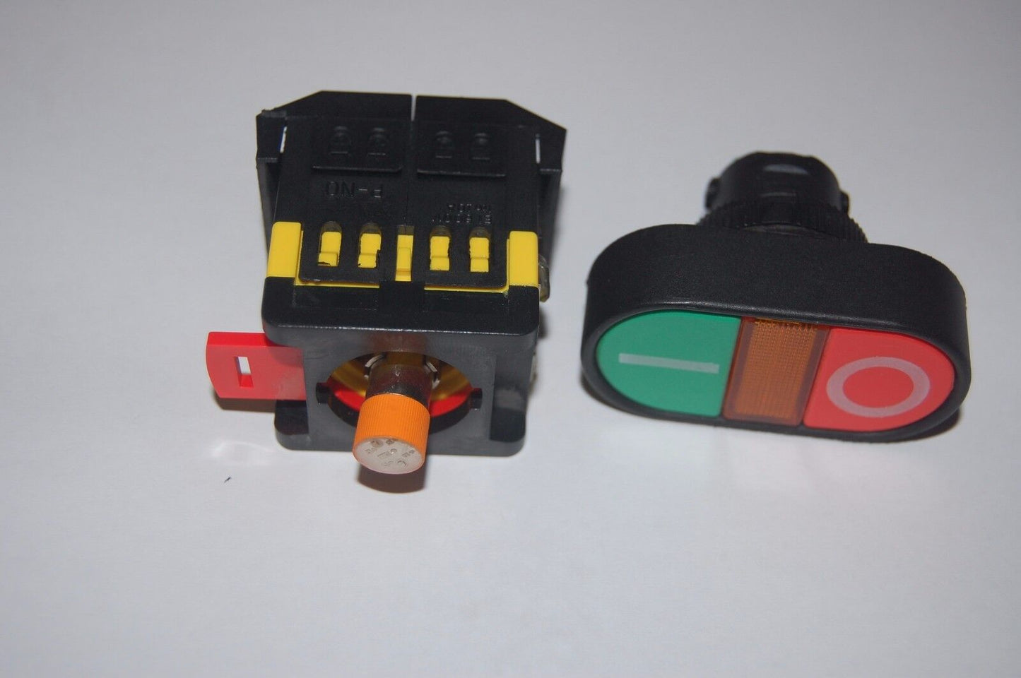 22MM Double head PUSH BUTTON SWITCH with 48V AC/DC LED Light Momentary ON/OFF