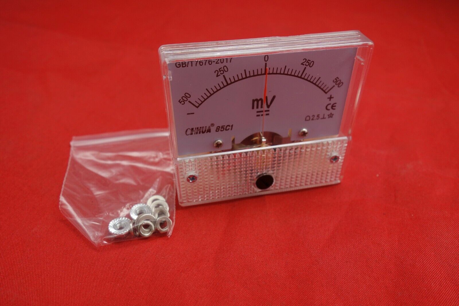 DC Minus Zero Plus -500mV - 0 - +500mV Analog Voltage Analogue Panel meter 85C1