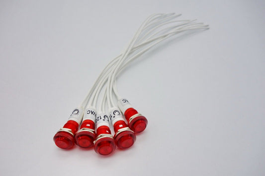 5Pcs 6V AC/DC 10mm RED Panel Mounting Incandescent Indication Signal Pilot Light