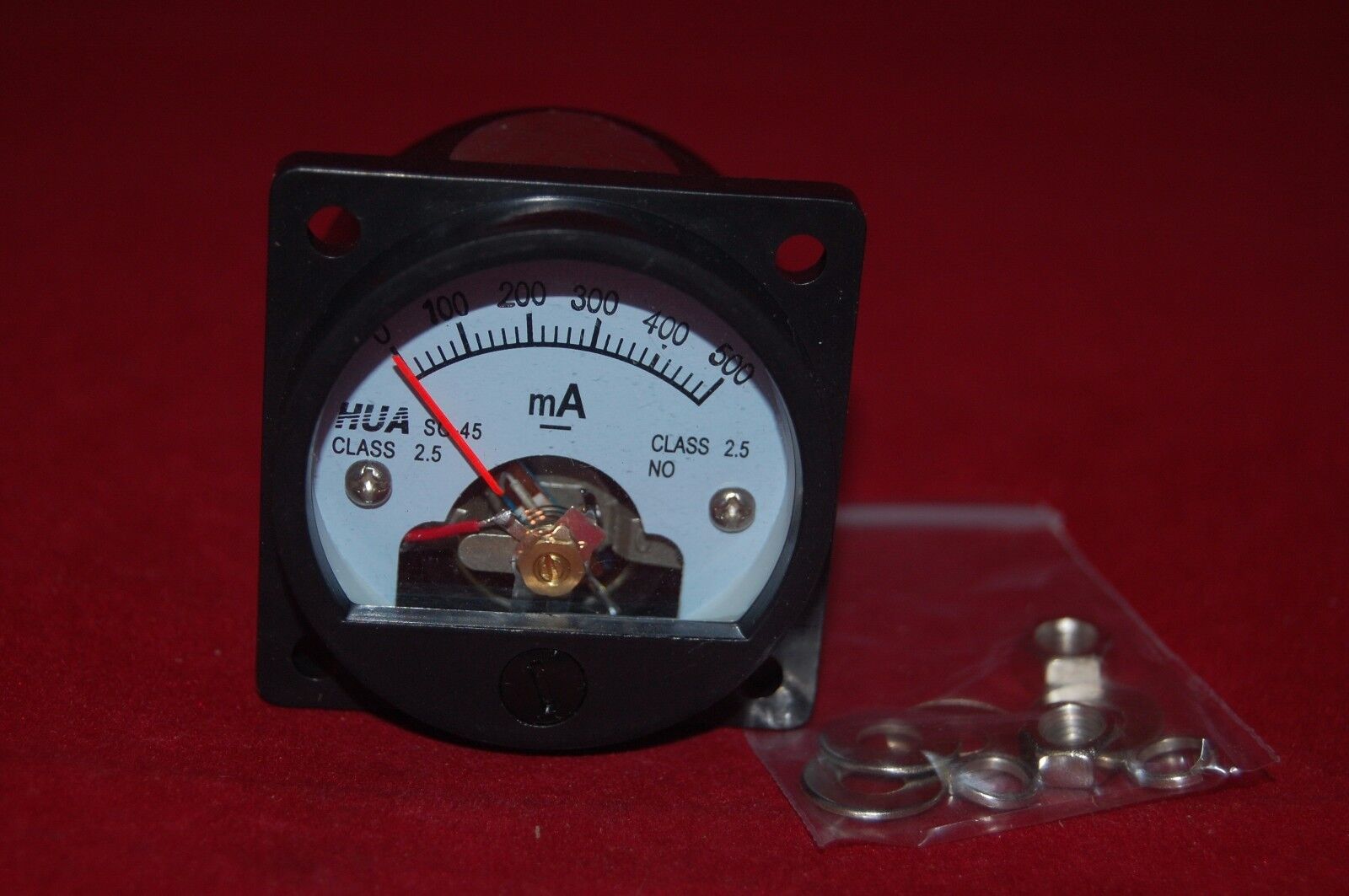 1PC DC 0-500MA Analog Ammeter Panel AMP Current Meter SO45 directly Connect