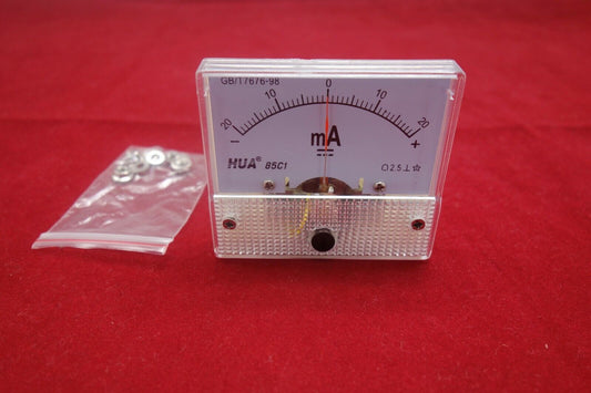 DC Minus Zero Plus -20mA-+20mA Analog 85C1 Analogue Ammeter AMP Panel meter