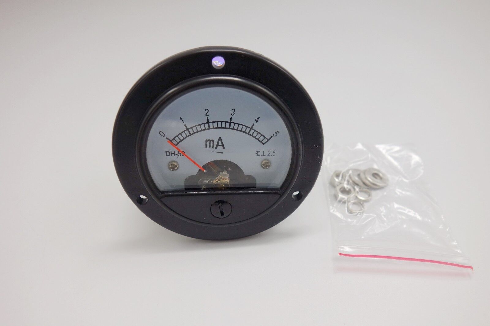 DC 0- 5mA Round Analog Ammeter Panel Current Dia. 66.4mm DH52 direct connect