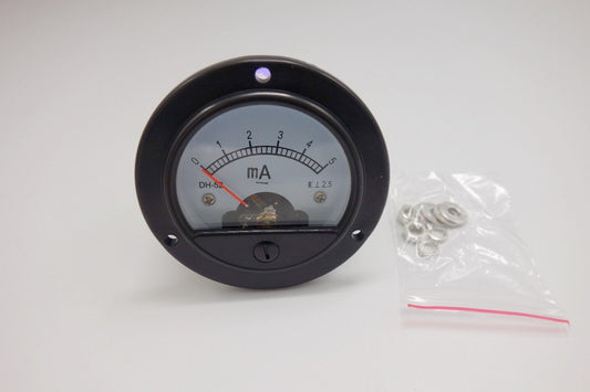 DC 0- 5mA Round Analog Ammeter Panel Current Dia. 66.4mm DH52 direct connect