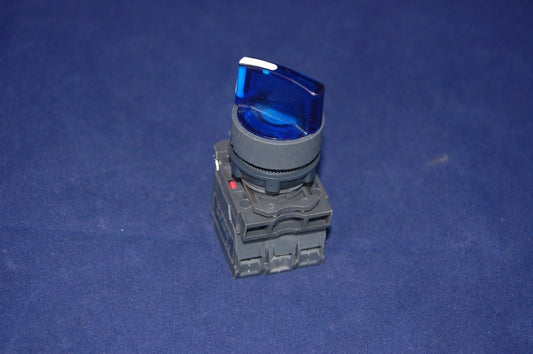 22mm ILLUMINATED Selector switch 2 Position Fits BLUE XB5AK146J5 12V Momentary