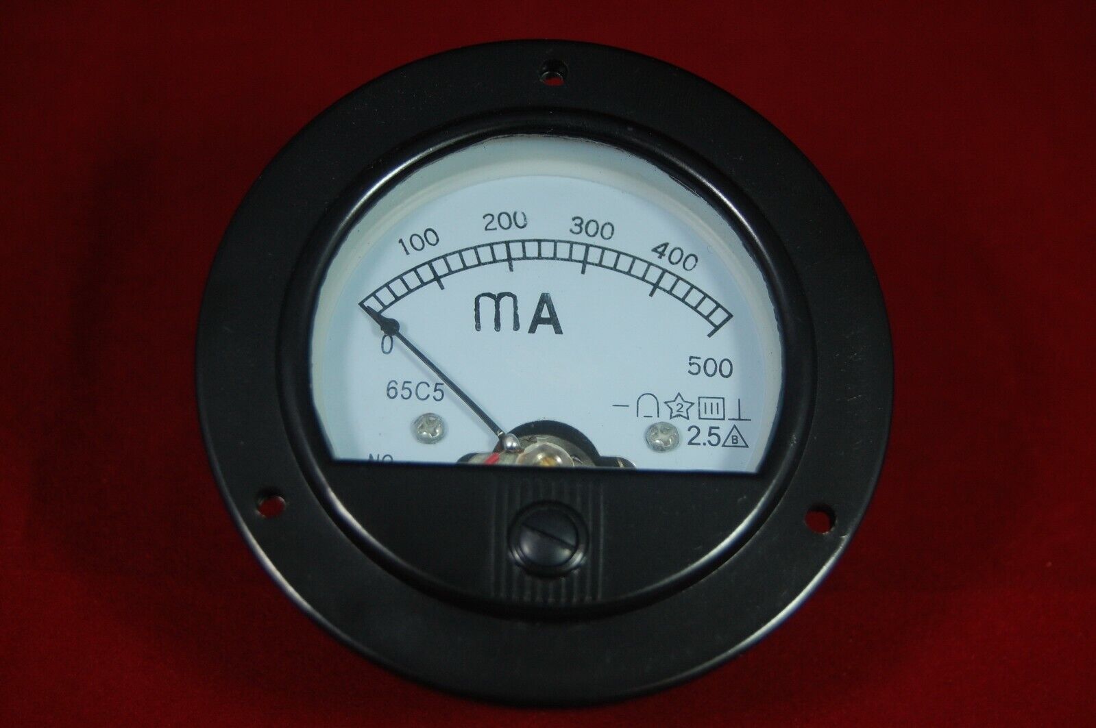 DC 0-500mA Round Analog Ammeter Panel AMP Current Meter Dia. 90mm Direct Connect