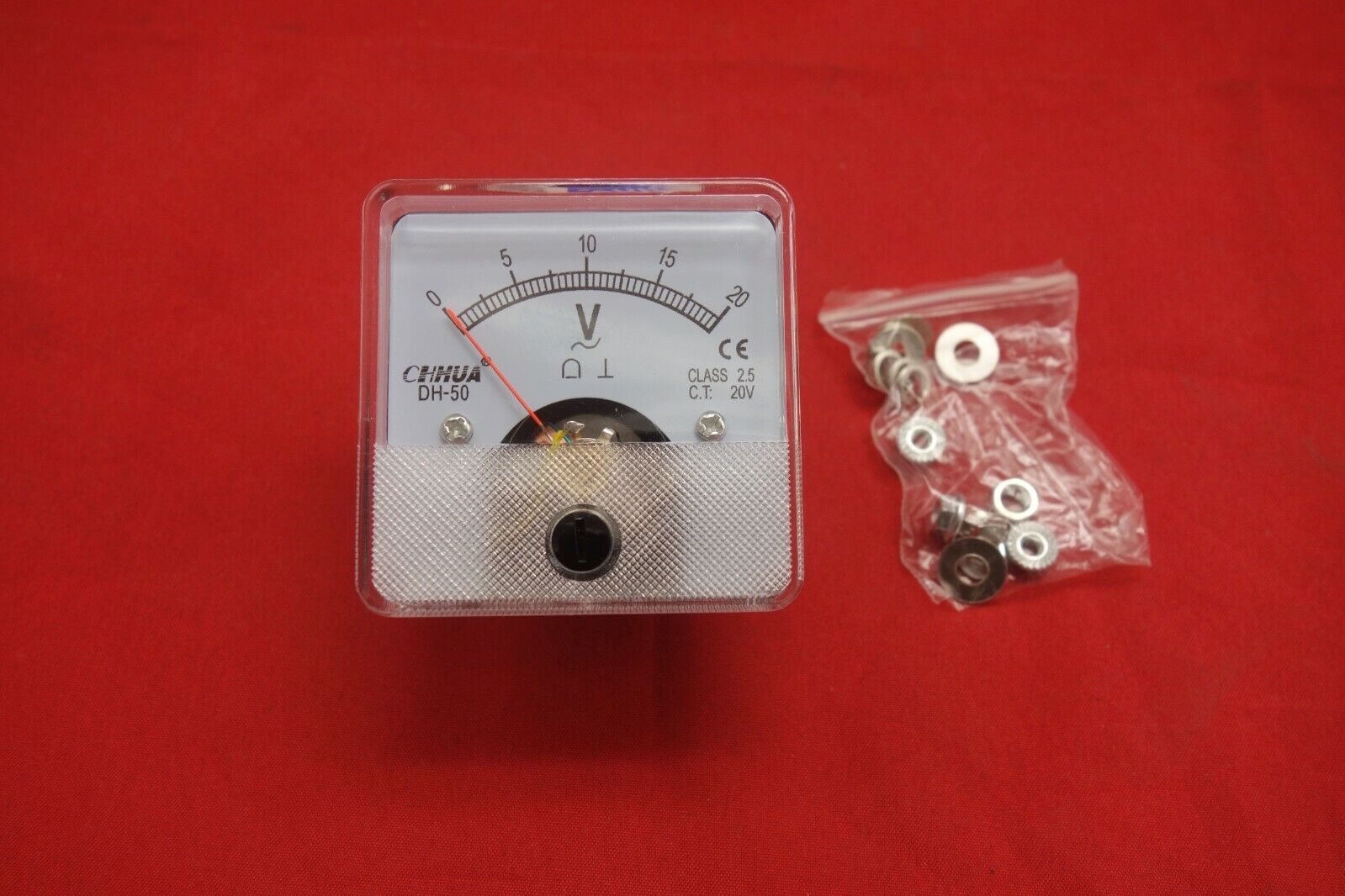 AC 0-20V Analog Voltmeter Analogue Voltage panel meter 50*50mm directly Connect