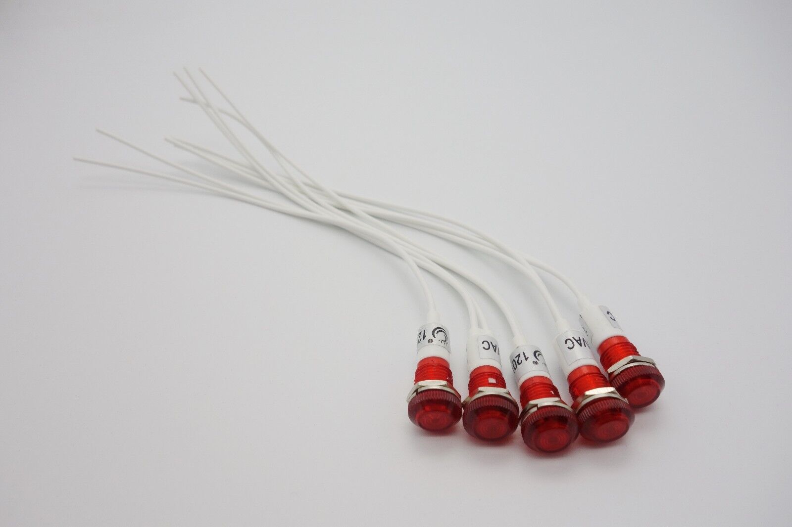 5Pcs 12VAC/DC 10mm RED Panel Mounting Incandescent Indication Signal Pilot Light