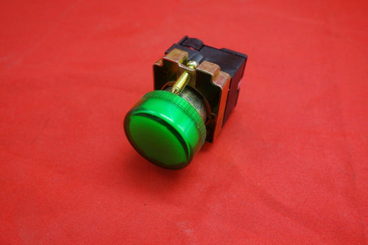 1PC 22MM Green LED Pilot Fits XB2 BV63 direct BA9S 6V AC/DC LED Blub included