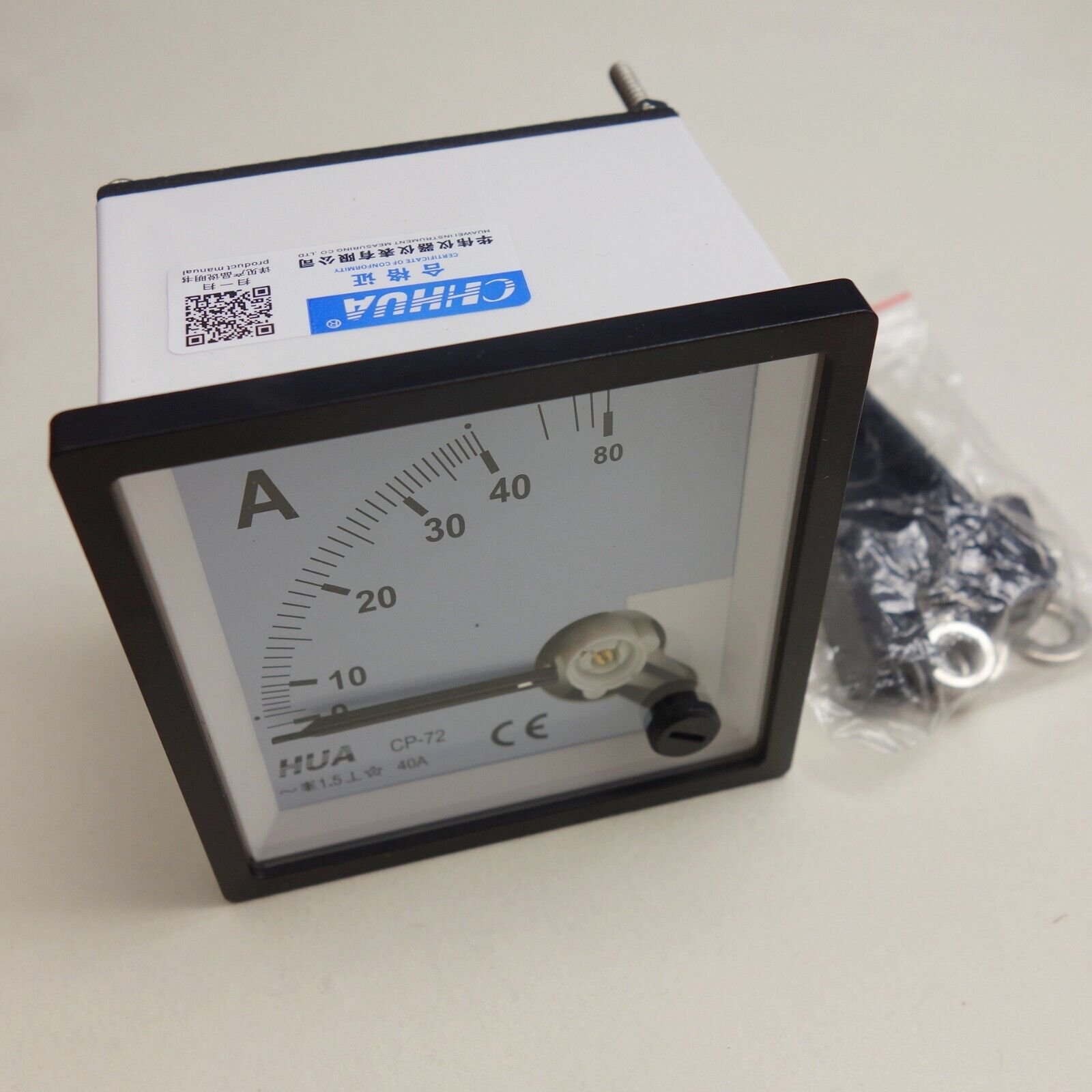 1PC NEW AC 0-40A Analog Ammeter Panel AMP Current Meter 72*72mm wire direclty