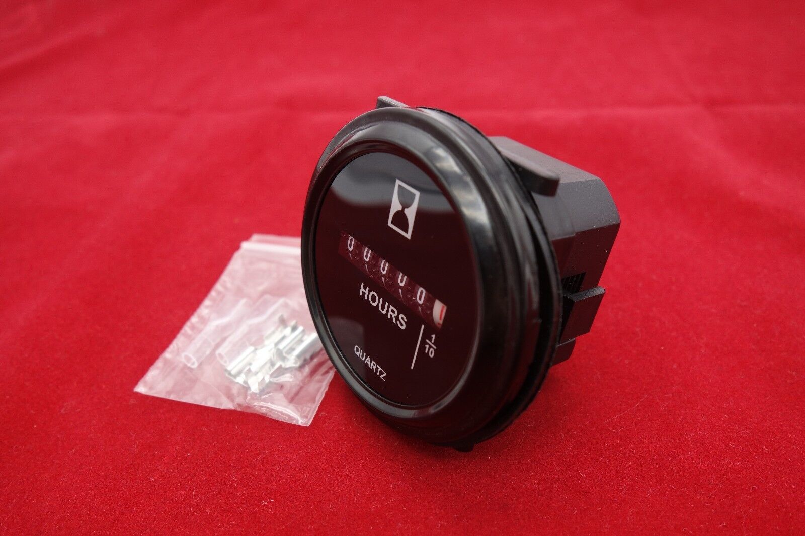 1PC Roud QUARTZ hour meter 1/10 0-99999.9  Panel Cutout Dia.50mm 100-250V AC