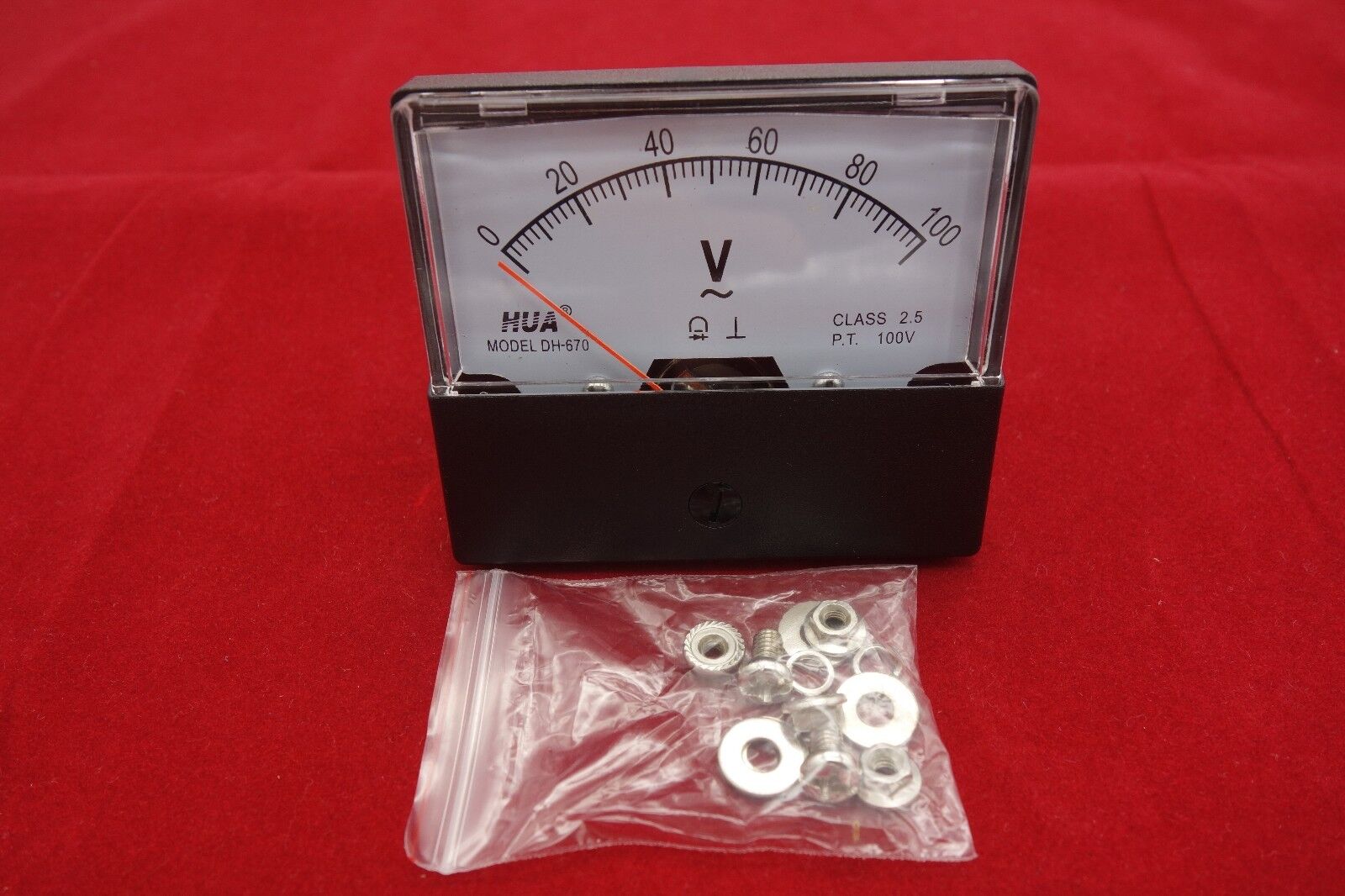 AC 0-100V Analog Voltmeter Analogue Voltage Panel Meter 60*70mm directly Connect