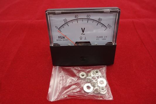 AC 0-100V Analog Voltmeter Analogue Voltage Panel Meter 60*70mm directly Connect