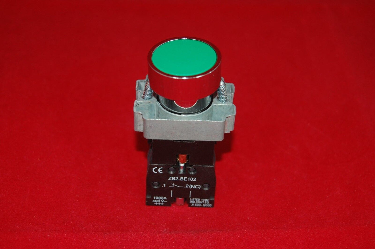 1PCS NEW FITS XB2 BA Series Maintain 22MM Green PUSHBUTTON Switch Maintain NC/NO