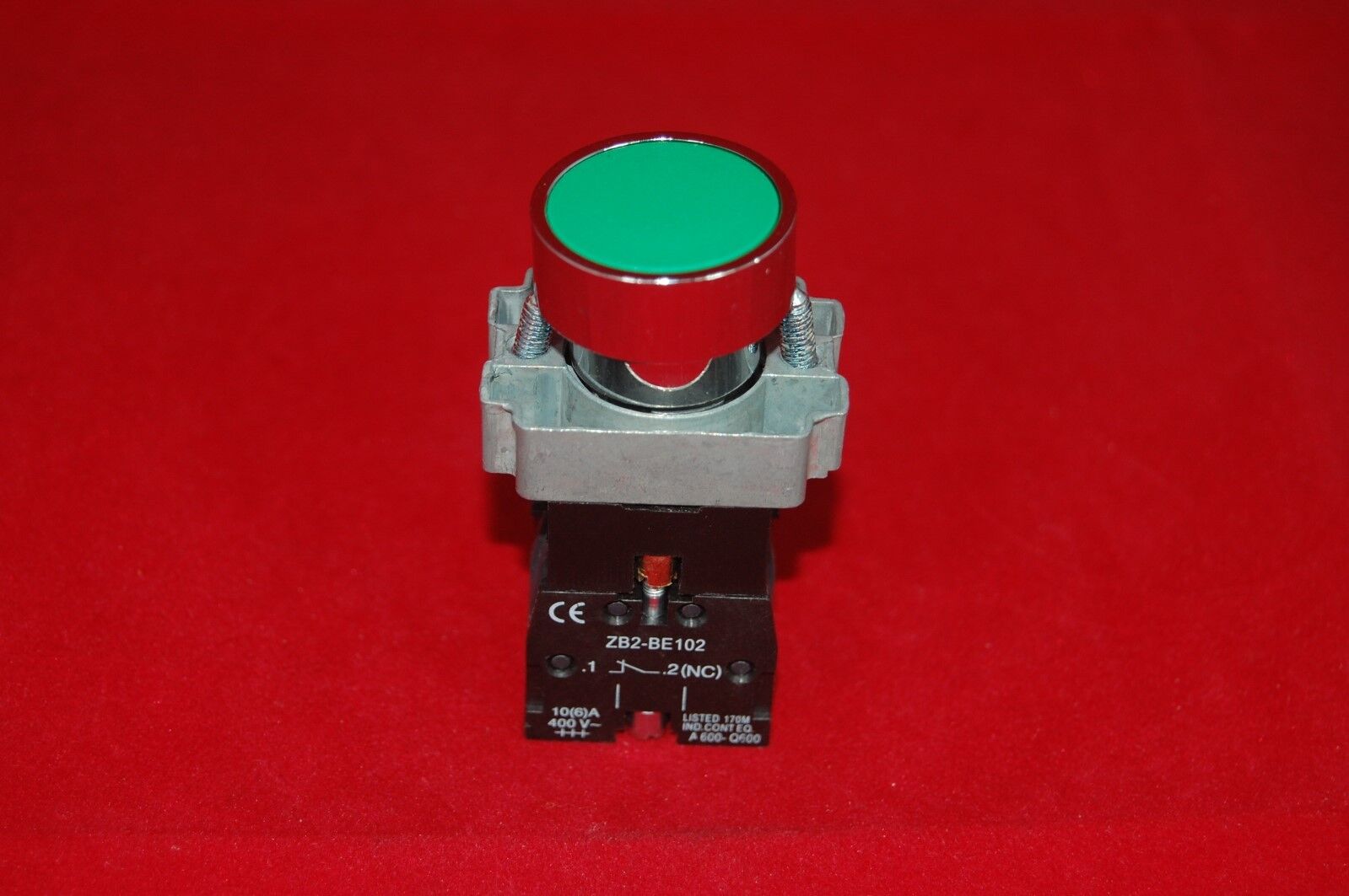 1PCS NEW FITS XB2 BA Series Maintain 22MM Green PUSHBUTTON Switch Maintain NC/NO