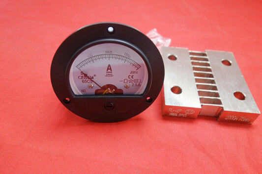 DC 2000A Round Analog Ammeter Panel AMP Current Meter Dia. 90mm with shunt