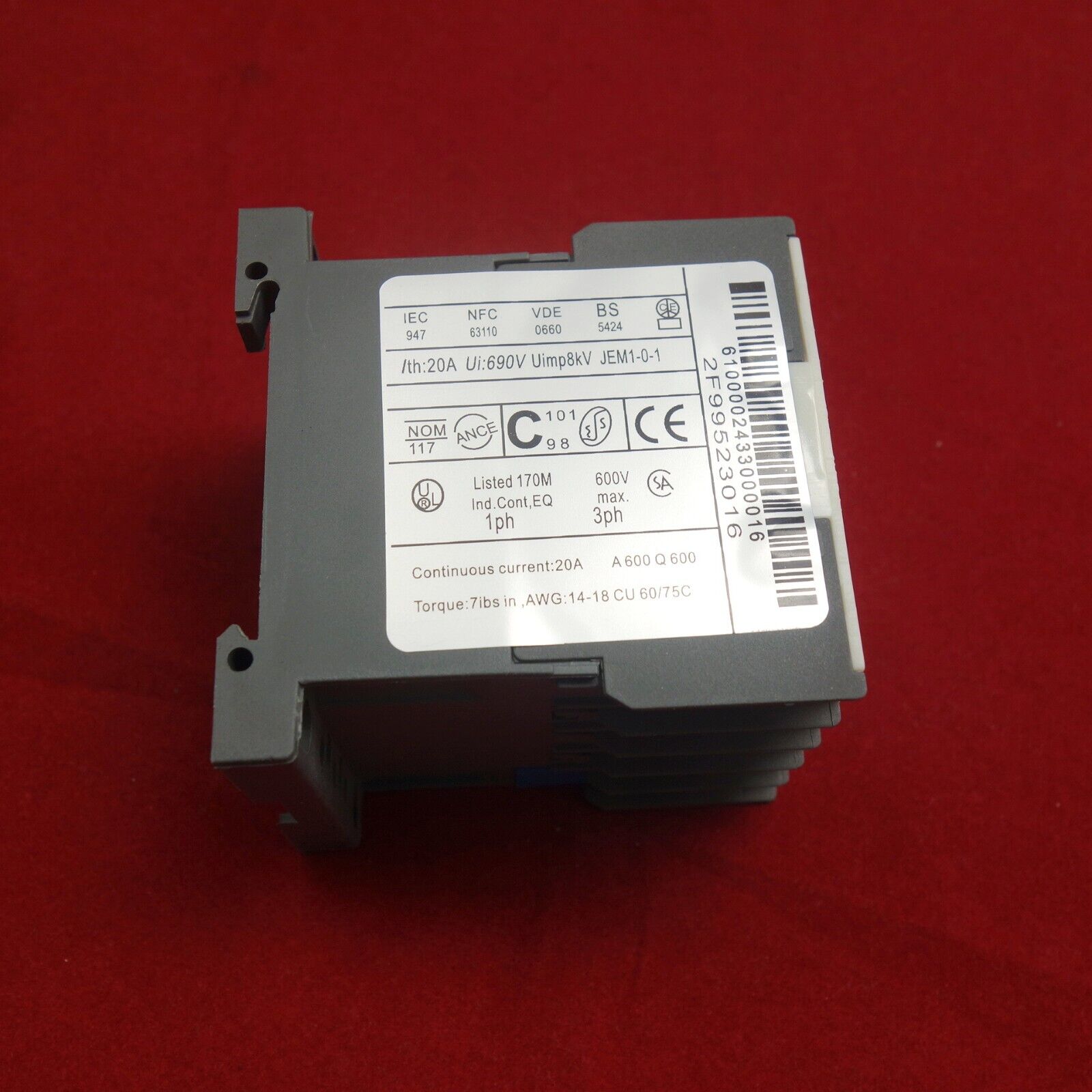 1PC NEW FITS LC1-K1210F7 AC CONTACTOR 12A 110V 50/60HZ AC COIL