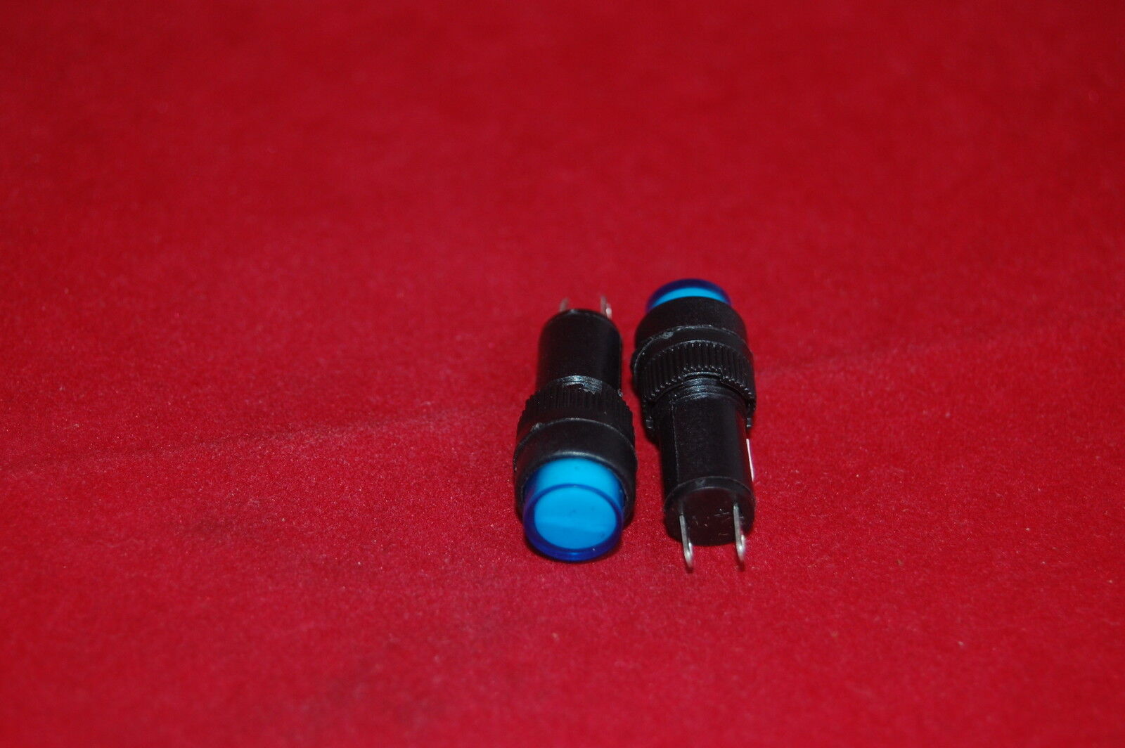 5PCS 10MM Blue ROUND LED ILLUMINATED Pilot Lamp 12V DC/AC 2 PINS
