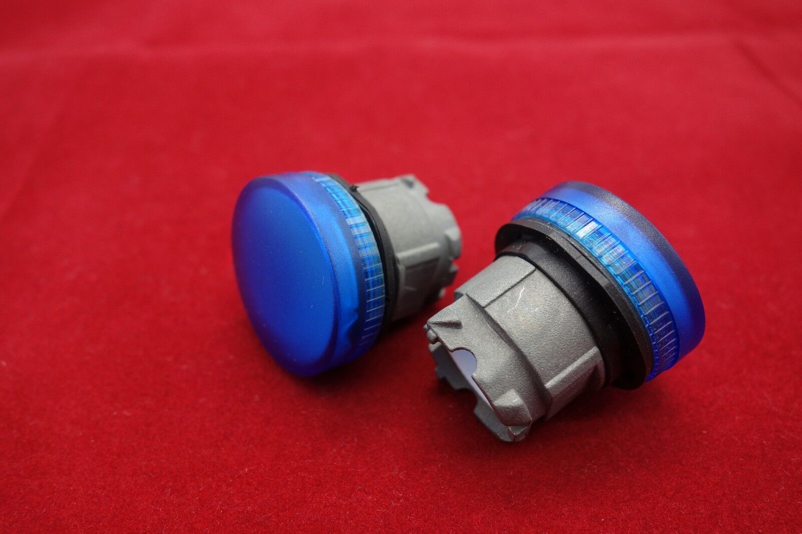 2PCS Fits ZB4 BV06 Blue color head only 22mm For use with BA9S Base Fitting