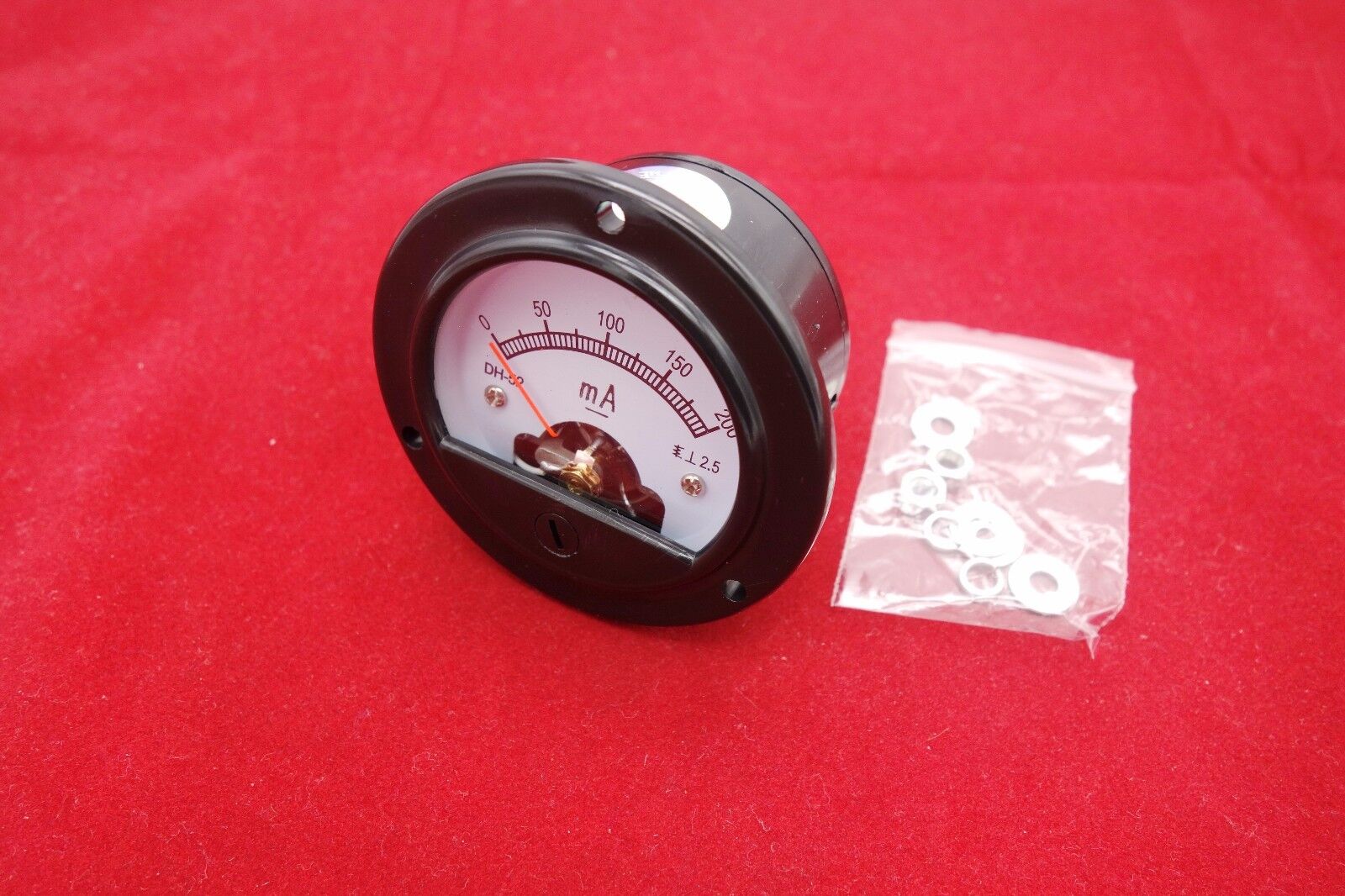 DC 0- 200mA Round Analog Ammeter Panel Current Dia. 66.4mm DH52 direct connect