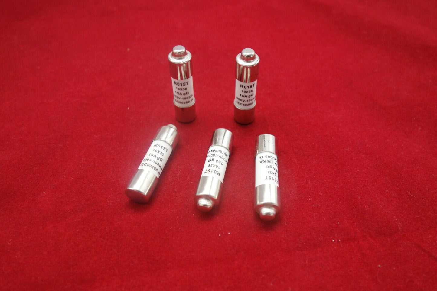 5Pcs RO15T ATQR 600V 15A 10 x 38mm Ceramic Cylindrical Fuse Links gG