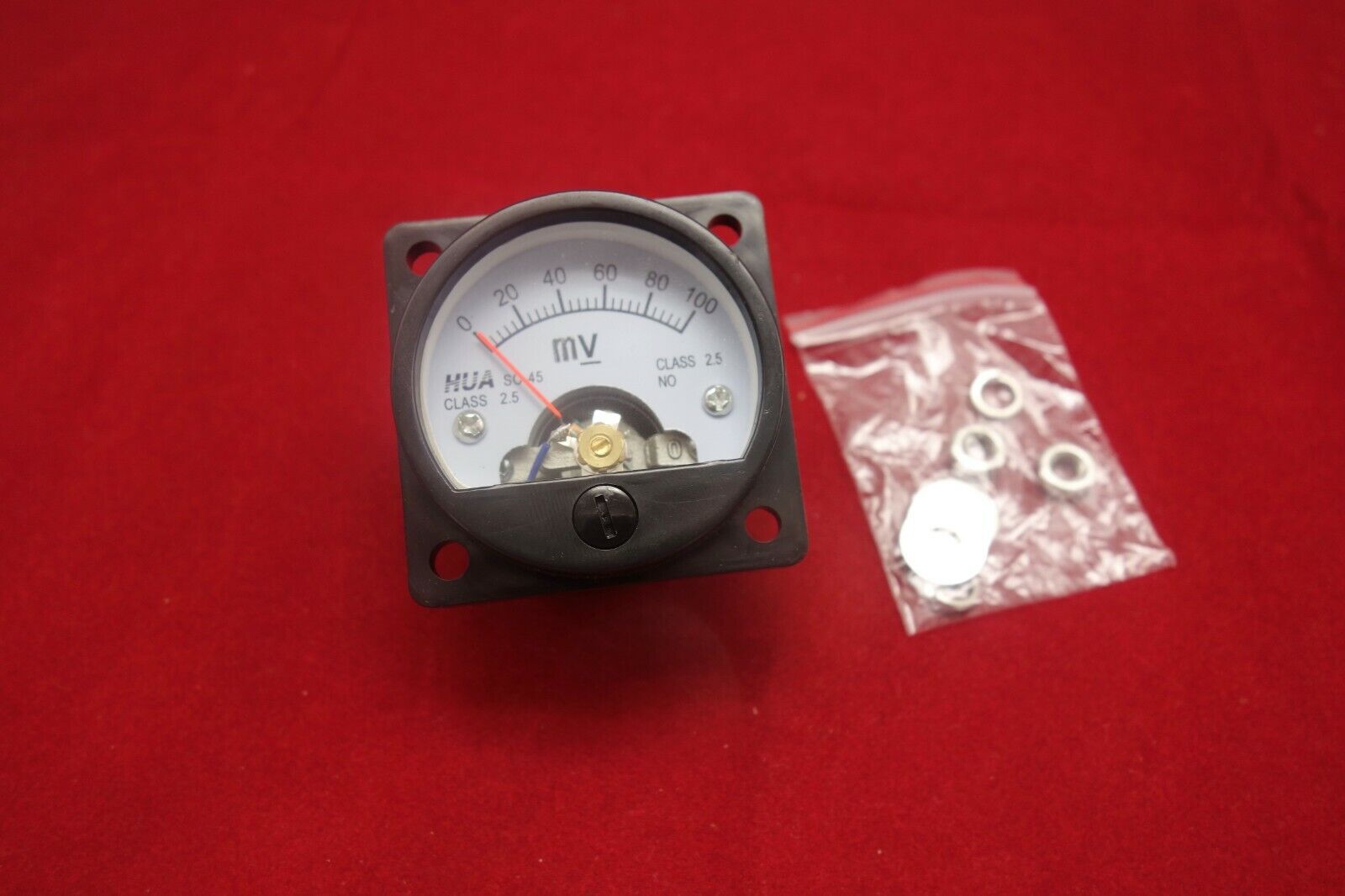 1pc DC 0- 100mV millivolt Analog Voltmeter Analogue Voltage panel meter SO45