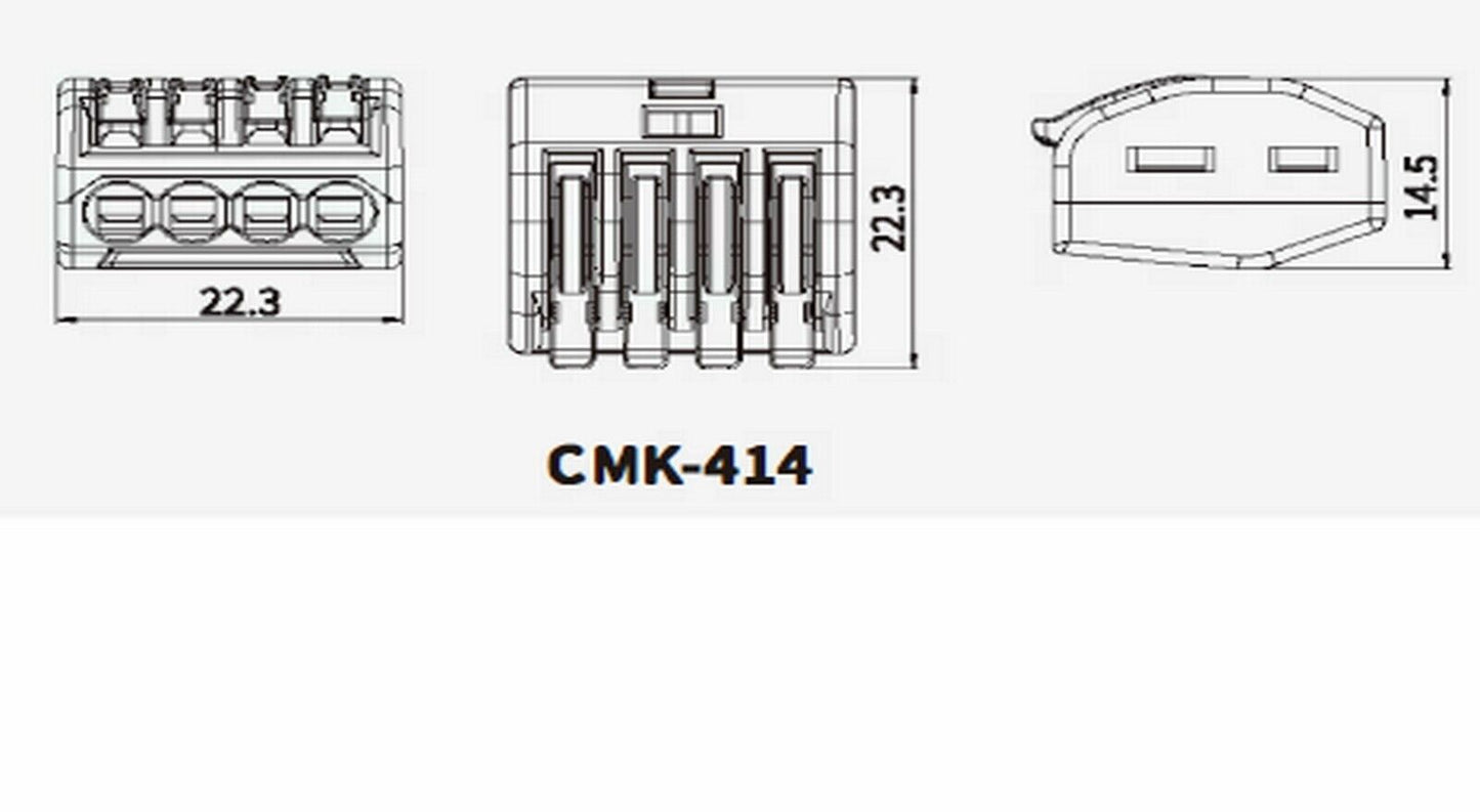 20PCS CMK SERIES PUSH IN QUICK CONNECTOR terminal block 32A  2 3 4 5 circuits