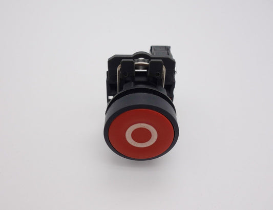 2PCS 22MM PUSHBUTTON SWITCH FITS XB5AA432 Red with "O" marking 1NC momentary