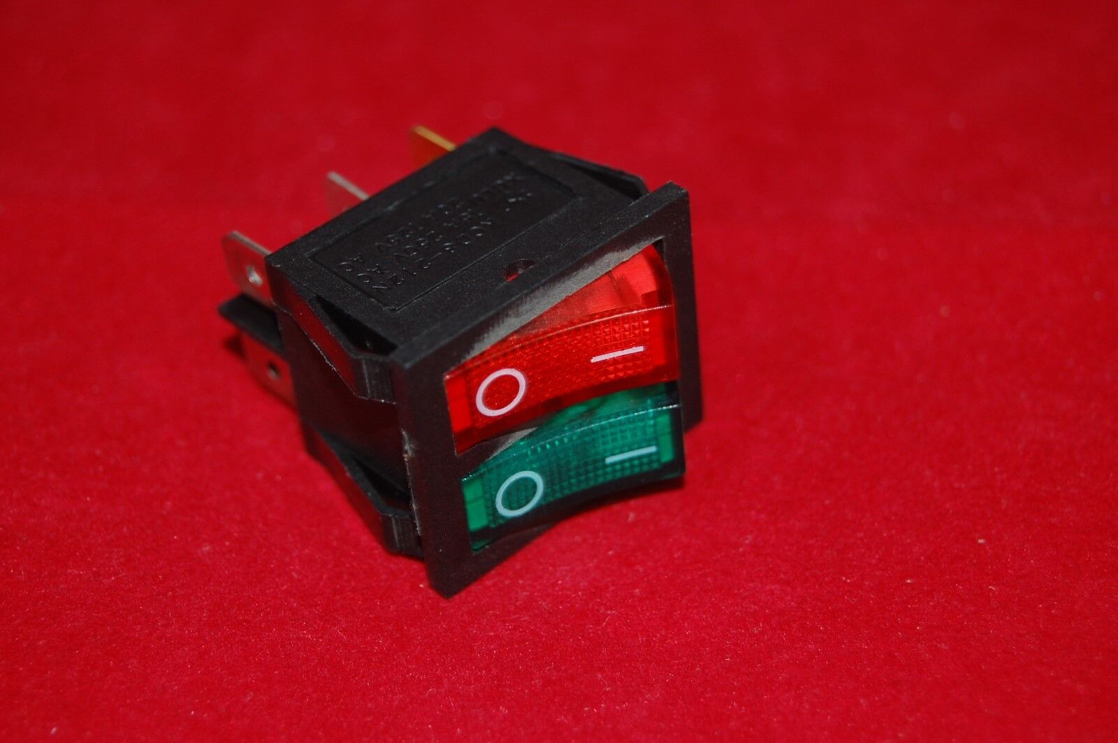 2Pcs Double 2 Position Rocker BOAT Switch RED AND GREEN Light Illuminated 24V