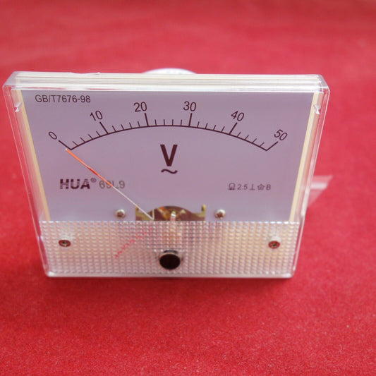1PC AC 0-50V Analog VOLTMETER Voltage Meter 50V 65*80MM 69L9 direct connect
