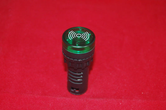 1pc 110V 22mm Flash Light GREEN LED Active Buzzer Beep Indicator  Intermittent